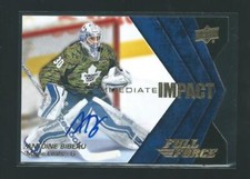 Antoine Bibeau Maple Leafs Immediate Impact Die Cut RC Auto # II-AB *266