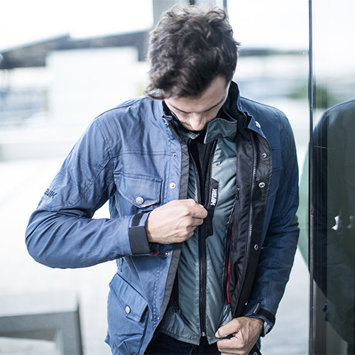 GIACCA GIUBBINO UOMO HEVIK PORTLAND INVERNALE STRATI URBANO BLU