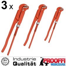 3x Eckrohrzange Rohrzange Wasserpumpen Rohrschlüssel Zange 90° U-Maul 1" 1.5" 2"