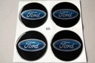 Rare Nice Look FORD 56mm Alloy Wheel Center Cap Cover Logo Silicone Sticker Set