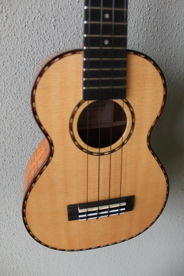 Brand New Kamaka HF-2 DS Spruce Top Deluxe Concert Hawaiian Ukulele - Koa Wood - Image 4 of 4