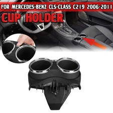 Black Dual Cup Drink Holder Bracket For Mercedes-Benz CLS280/320/350/500 C219