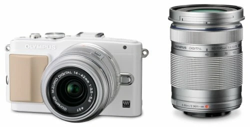 Olympus Mirrorless Single-Lens Pen Lite E-Pl5 Double Zoom Kit White E-Pl5 Dzkit