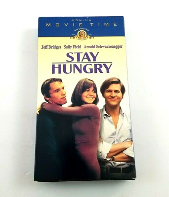 Stay Hungry on VHS, 2000, Sally Field, Jeff Bridges, Arnold Schwarzenegger