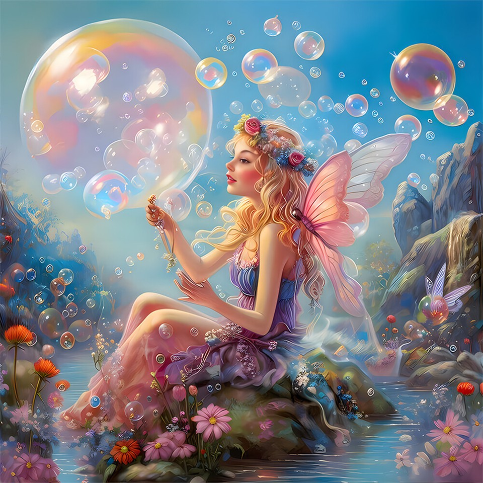  5D DIY Full Round Drill Diamond Painting Girl Kit Home Decor Art