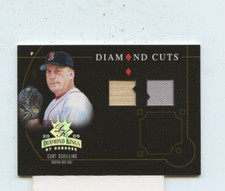 CURT SCHILLING 2005 Donruss Diamond Cuts Dual Jersey Bat Relic #D /100 Red Sox