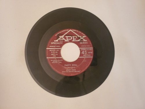 Buddy Knox with the Rhythm Orchids - My Baby's Gone / Party Doll (Vinyl Record) - Picture 2 of 2