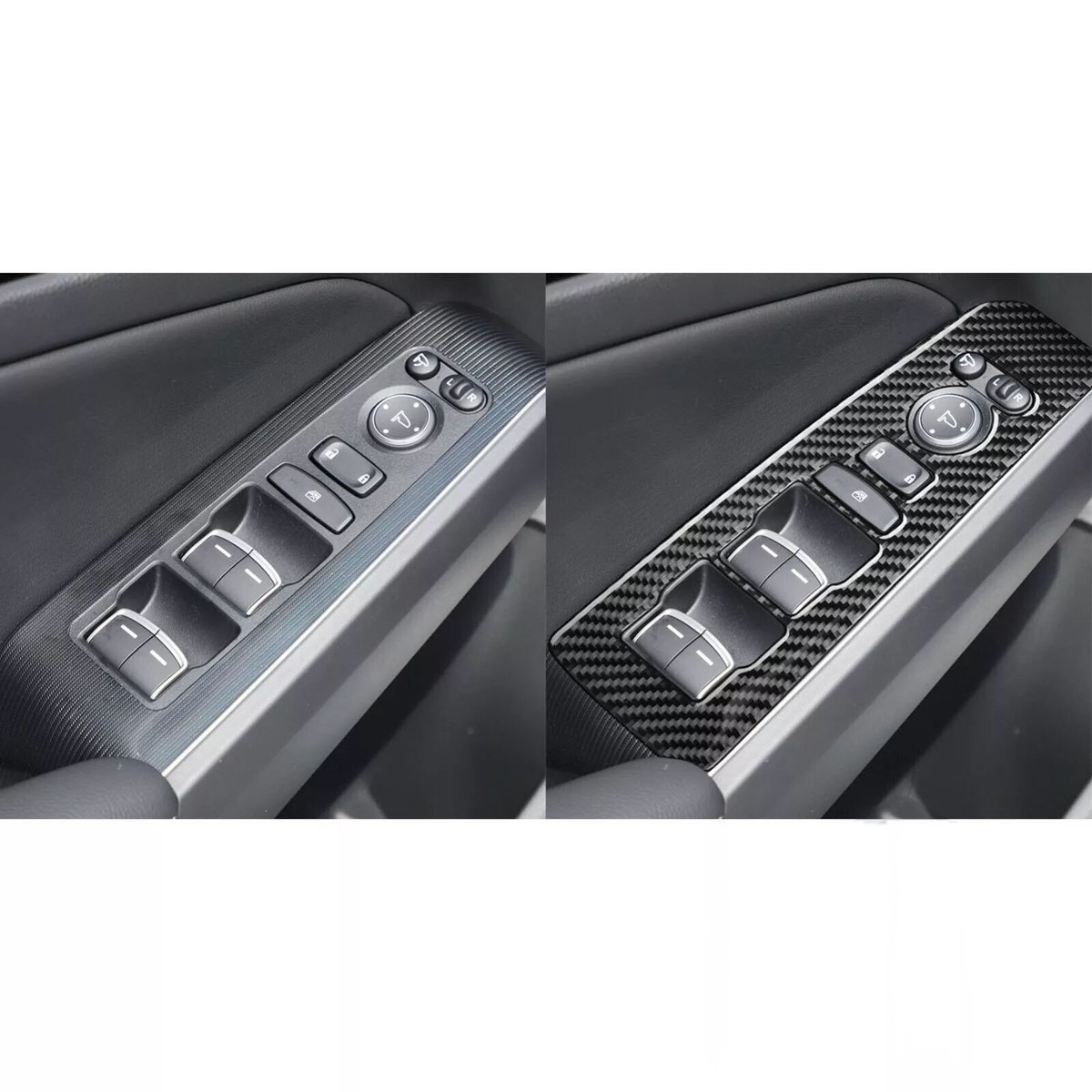 4Pcs Carbon Fiber Window Lift Switch Panel Decal – For Honda Civic 2022-2023 – RRX