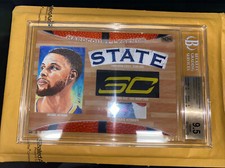 2017 The Bar Cut Hardcourt Legends Stephen Curry Patch Auto BGS 9.5 Gem Mint