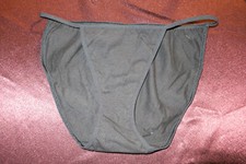 M VINTAGE PINK VICTORIA'S SECRET MID RISE STRING BIKINI 92 COTTON BLACK
