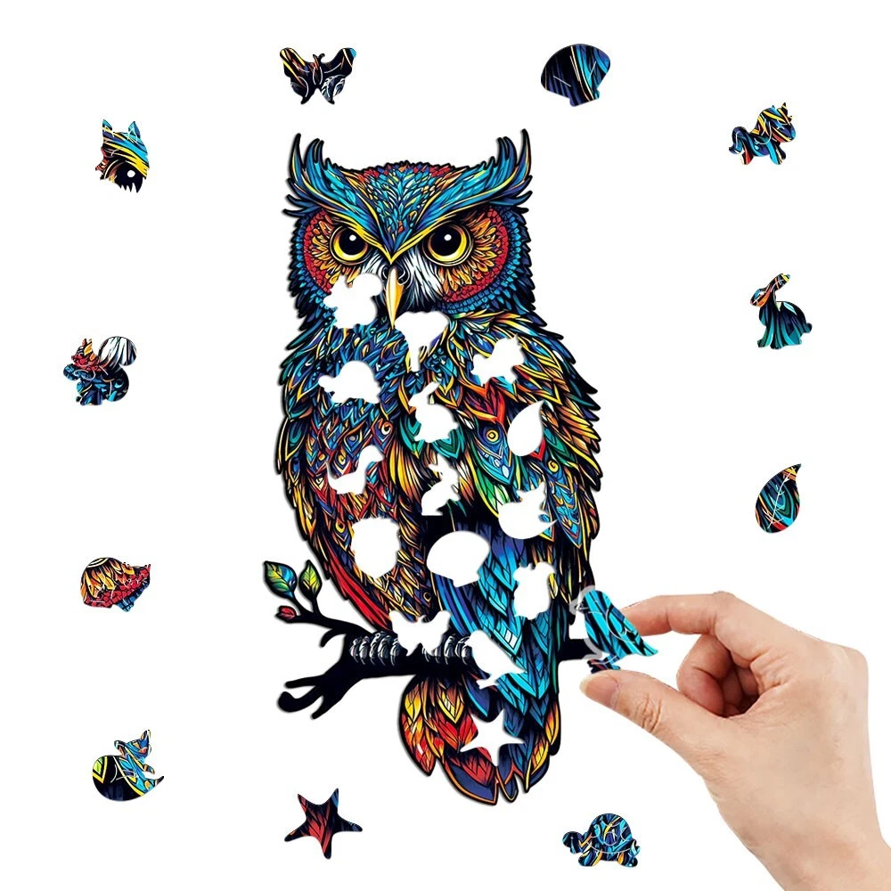 Rongxze Puzzle in Legno per Adulti, Puzzle 200 Pezzi Albero Della Vita Puzzle di Legno con Scatola, Legno Puzzle Irregolari e Unici per Adulti Bambini Regali Sviluppo Intellettuale, 28 x 28 cm