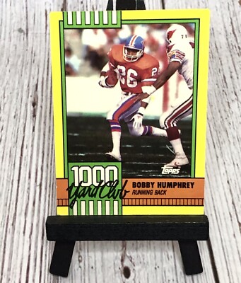 Bobby Humphrey 1990 Topps Tiffany 1000 Yard Club #17 - Denver Broncos