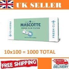 10x100 (1000 total ) Mascotte Fresh Cliq Click Filter EMPTY Tubes
