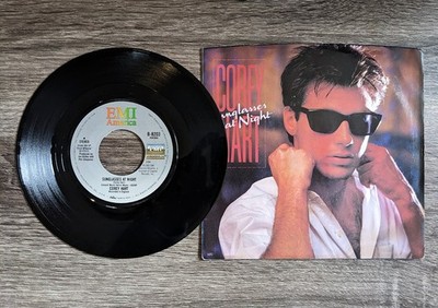 Corey Hart Sunglasses At Night/At The Dance Vinyl Records 45 rpm 80's PS Single