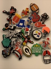 Football NFL shoe charms Set, Shoe Clips , Croc Charms , Decoration 24 Pcs New