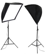 ALZO 200 LED Umbrella Softbox 2 Light Kit 5500K with light stands
