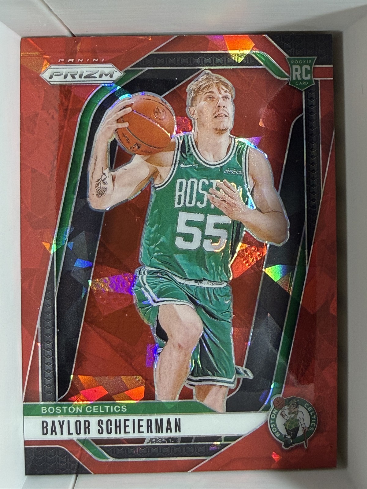 2024-25 Panini Prizm - Baylor Scheierman #236 Red Ice Prizm (RC)