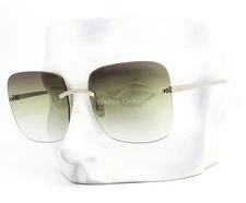 Chanel Rimless Sunglasses ch4287T 124E1 Silver Green Clear Gradient w/case NWT