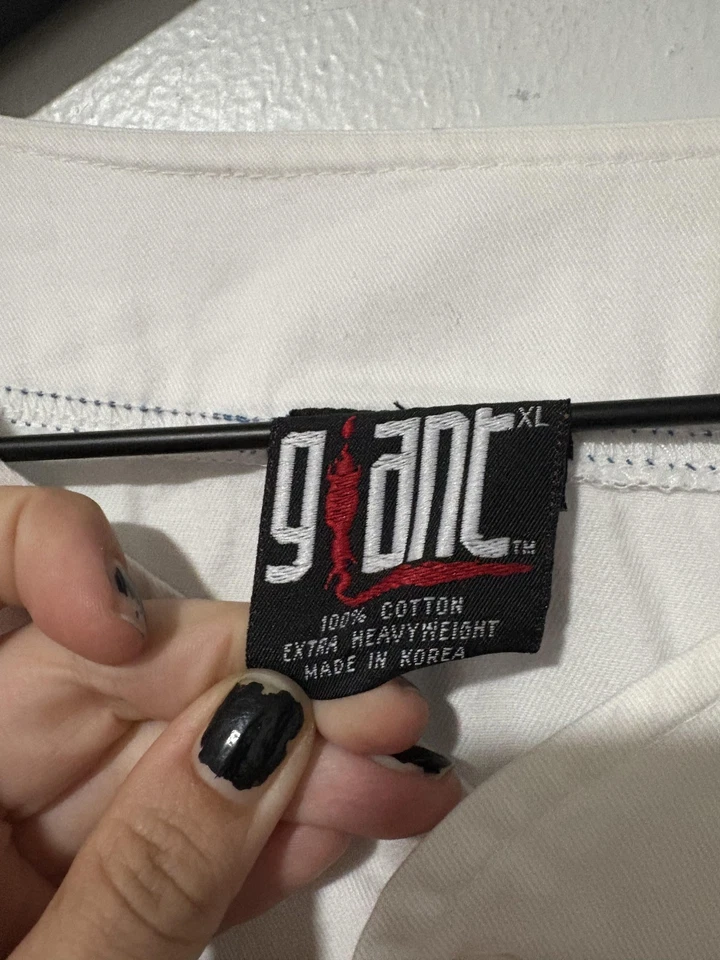 Винтажная мужская футболка Tina Turner размер XL белый синий гигантский концертный оркестр 24–7 90-е - Изображение 4 из 4