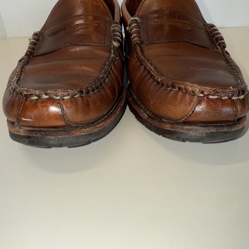 Allen Edmonds Herren 10 E Rockland Freizeit Penny Halbschuhe Braun Leder Slipper - Bild 10 von 19