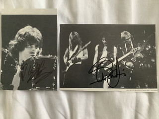 Signed Iron Maiden Small Magazine Pictures Including Steve Harris