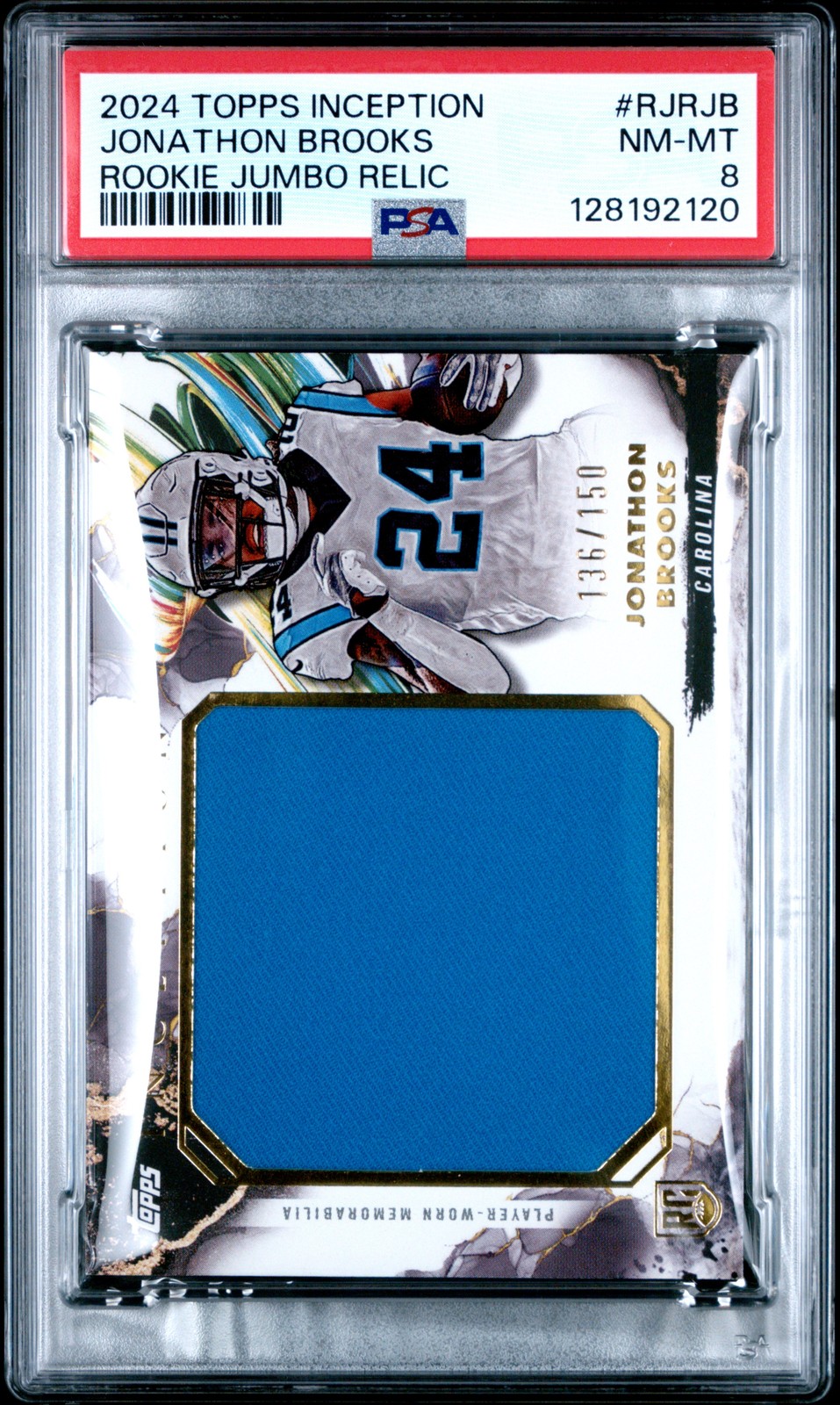 Jonathon Brooks Topps Inception Rookie Jumbo Relics #RJRJB Base