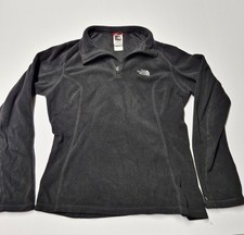 The North Face Polartec Classic 100 Fleece Pullover Womens M Black 1/4 Zip EUC