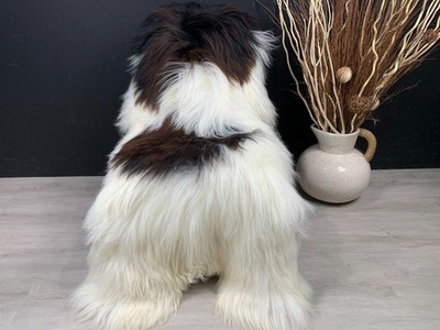 HUGE! Genuine Natural Colors Sheepskin Rug Throw Seat Cover Wool Hide Pelt Suede