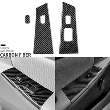 Real Carbon Fiber Window Lift Switch Panel Cover Trim For Toyota Corolla 2003-08
