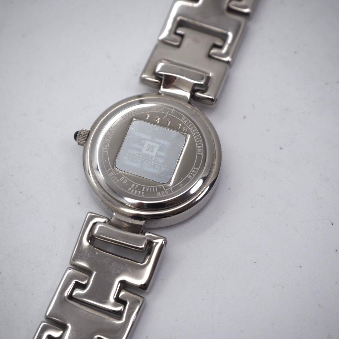 Authentic GIVENCHY women's round silver-white wat… - image 8
