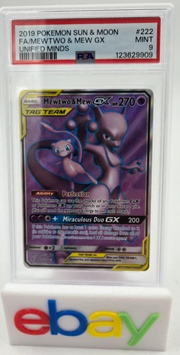 2019 Pokémon Mewtwo & Mew GX #222/236 Full Art PSA 9 - Unified Minds Tag Team