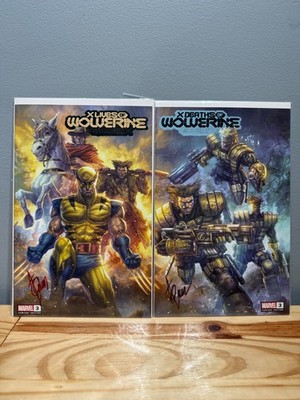 X Lives of Wolverine #3 & X Deaths of Wolverine #3 Alan Quah Set SIGNED w/ COA