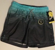 Boys' Ombre Striped Swim Shorts - art class Aqua Blue S 6/7