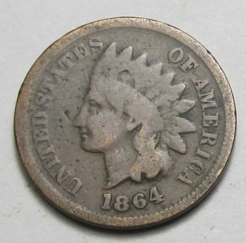 1864-L INDIAN HEAD CENT, VERY NICE TOUGHER COIN!!!!(A5)