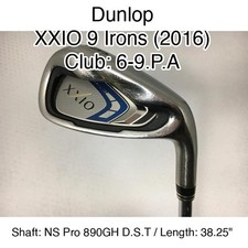 Dunlop XXIO 9 Irons 2016 6-9.P.A Iron Set 38.25" NS Pro 890GH D.S.T Stiff Righ