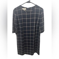 Hobbs London Raegan Windowpane Shift Dress Size 10