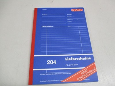 Herlitz DIN A5 Formularbuch Lieferscheine 204