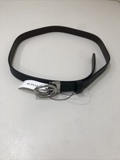 Coach Buckle Cut To Size Belt Maple Black Size 44 In