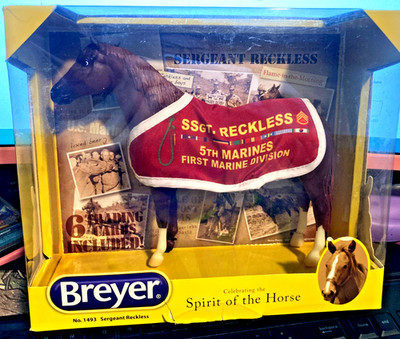 Breyer Sergeant Reckless - blanket & trading cards US Marine Corps #1493 SeePics