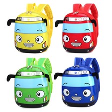 Toddler Backpack Cute 3D School Bag Cartoon Bus Kindergarten Children Kid
