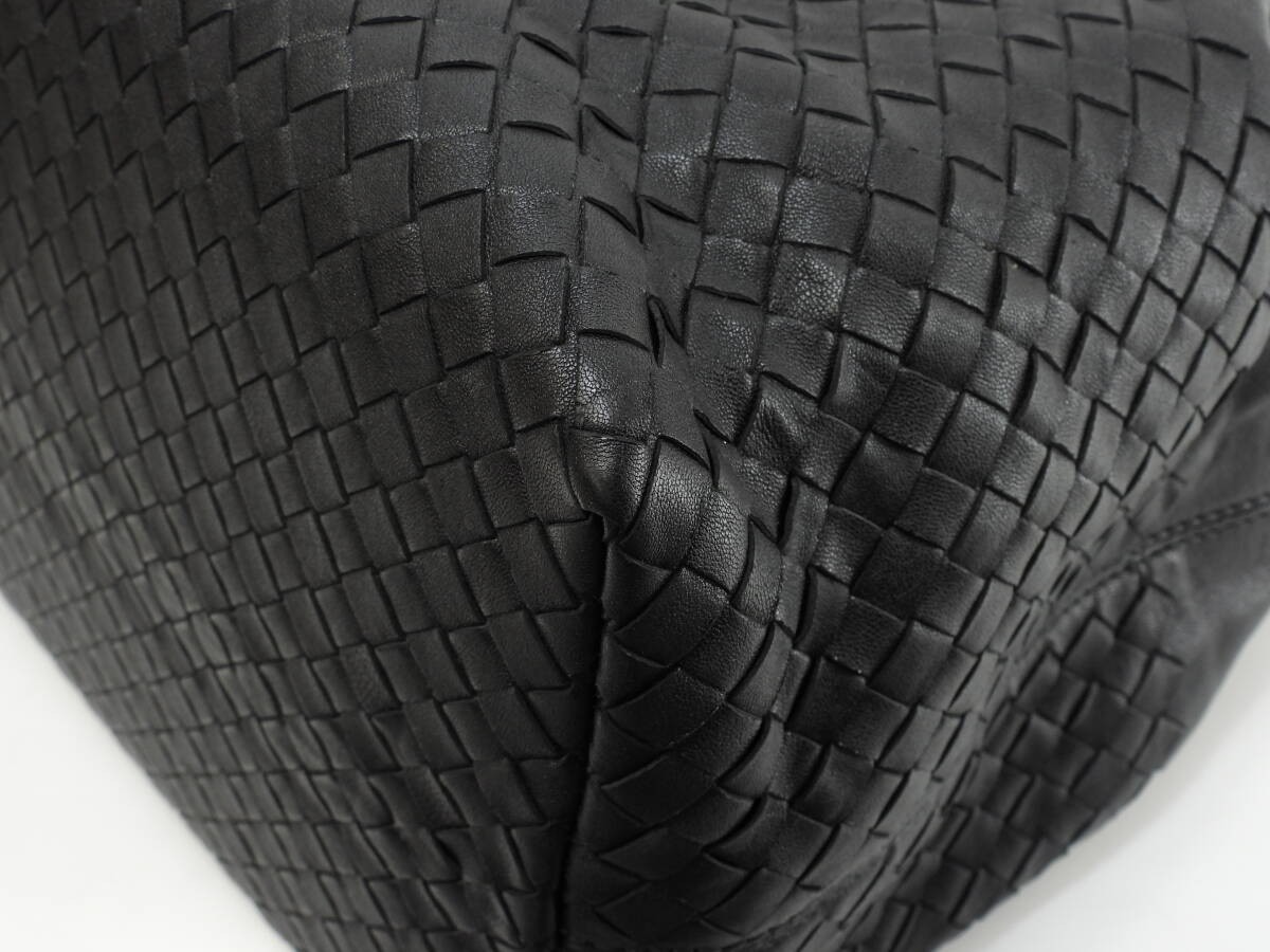 Bottega Veneta Large Tote Bag Intrecciato Leather Black Men's Handbag thumbnail 4