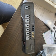Rocketfish 7-Outlet Surge Protector Strip Black Energy Saving