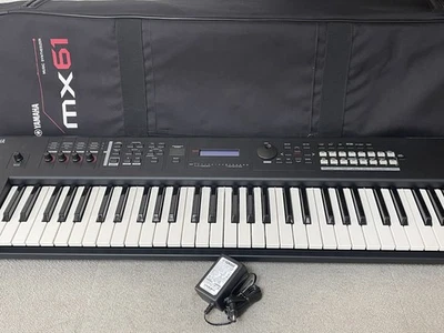 Yamaha MX61 61-Key Music Synthesizer Keyboard w/ Soft Case & Adapter Tested - Image 1 of 4