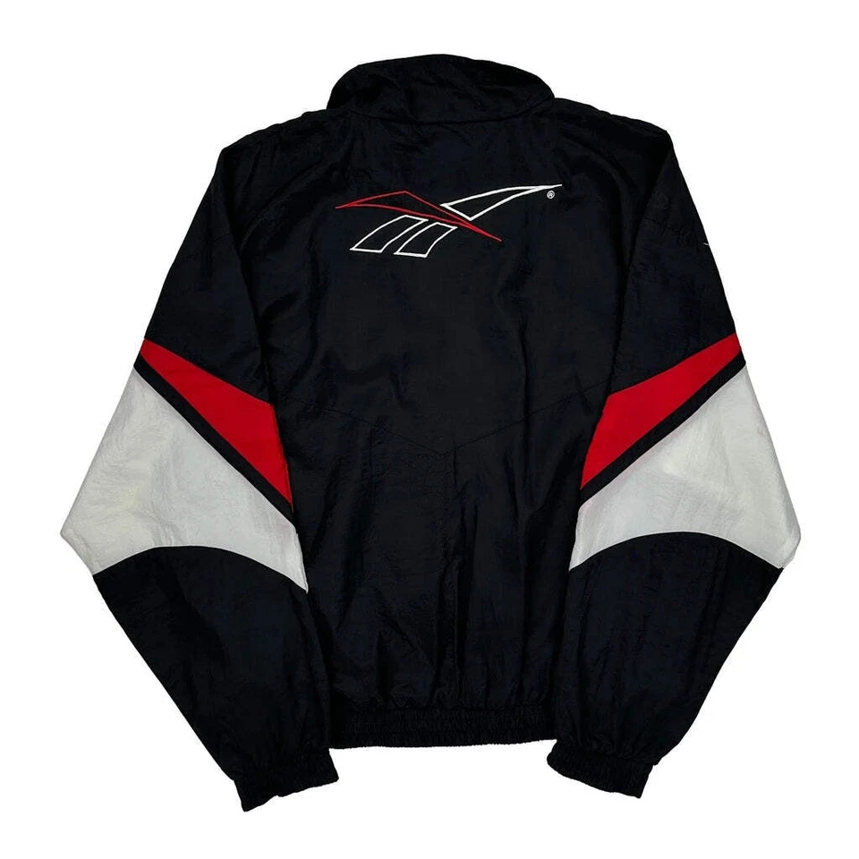 Reebok Graphic Windbreaker - XL Black Nylon - Image 2 of 4
