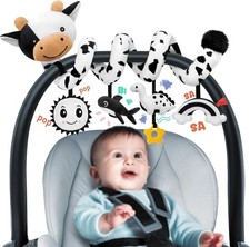 Spiral Car Seat Baby Toys 0-6 Months, Infant Carseat High Contrast Sensory...