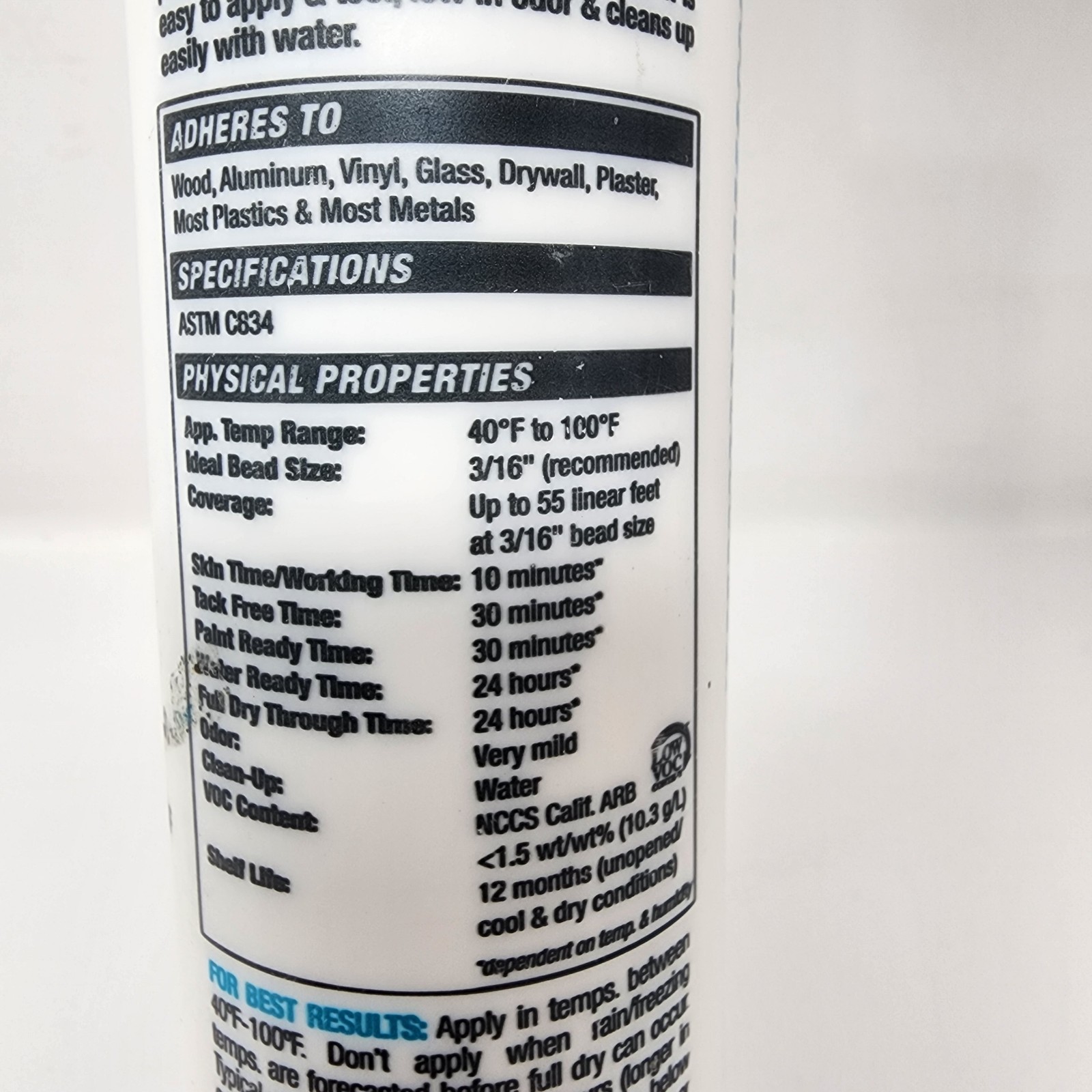 DAP Alex Plus Silicone Caulk Acrylic Latex White 10.1 fl oz (3 Pack)