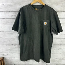 Carhartt T Shirt Mens Medium Short Sleeve Workwear Pocket K87 Green