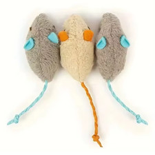 Hot 3/7PCS Interactive Plush Rat and Cat Toys with Durable Linen Perfect for Pet