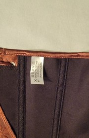 Brown Palace Style Corset Top Jacquard Bustier With Lace-Up Waist Cincher