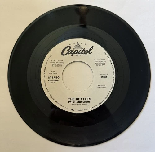 The Beatles Twist & Shout/Same Capitol 1986 Promo 45 M-